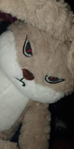 Customer photo review of Large Angry Rabbit Plush Toy