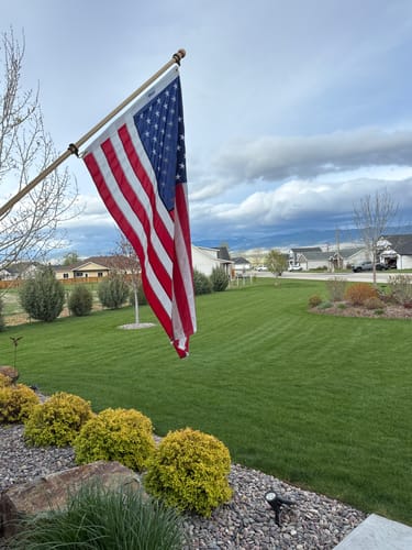 Customer photo review of 3' x 5' American Flag Set
