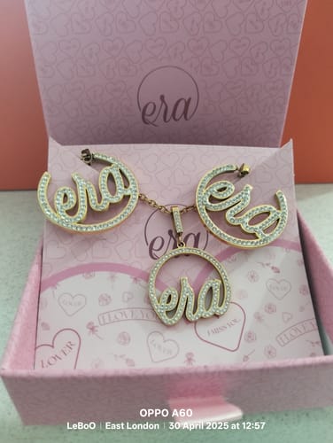 Customer photo review of Gold Precious Logo Necklace