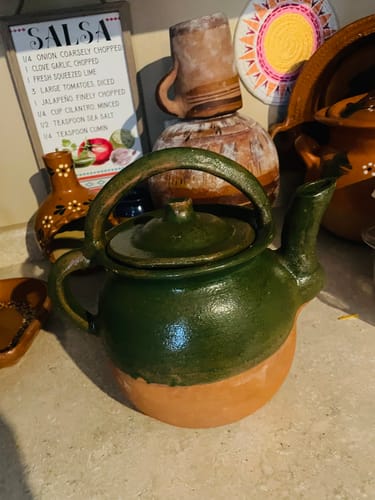 Customer photo review of Tonala Mexican Tea Pot Tetera de Barro Lead Free Pottery Tea Pot Mexican Clay Pot Kettle