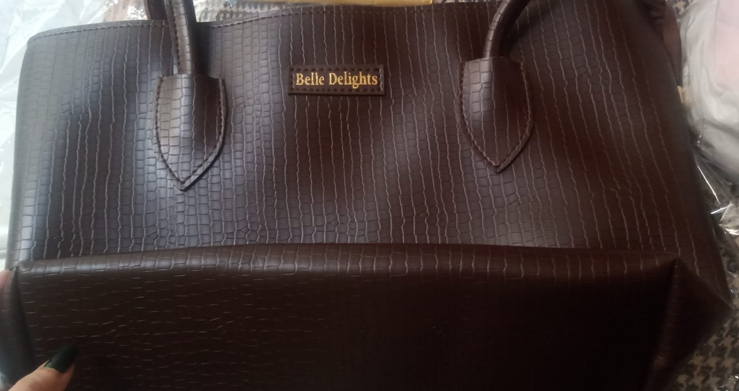Customer photo review of Brown Belle Croc Tote Bag