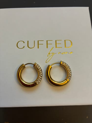 Customer photo review of brigid pavé hoops (25mm)