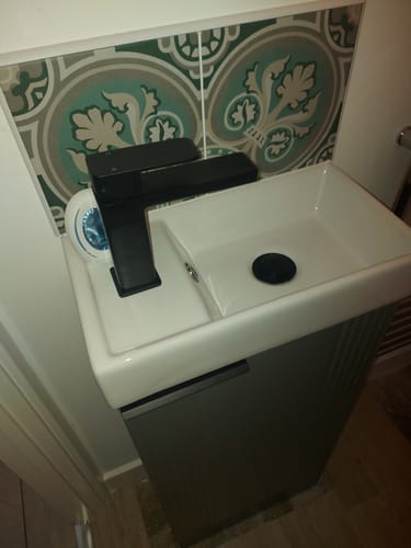 Customer photo review of RYKER - Black Mono Basin Mixer Tap Inc P/B Waste
