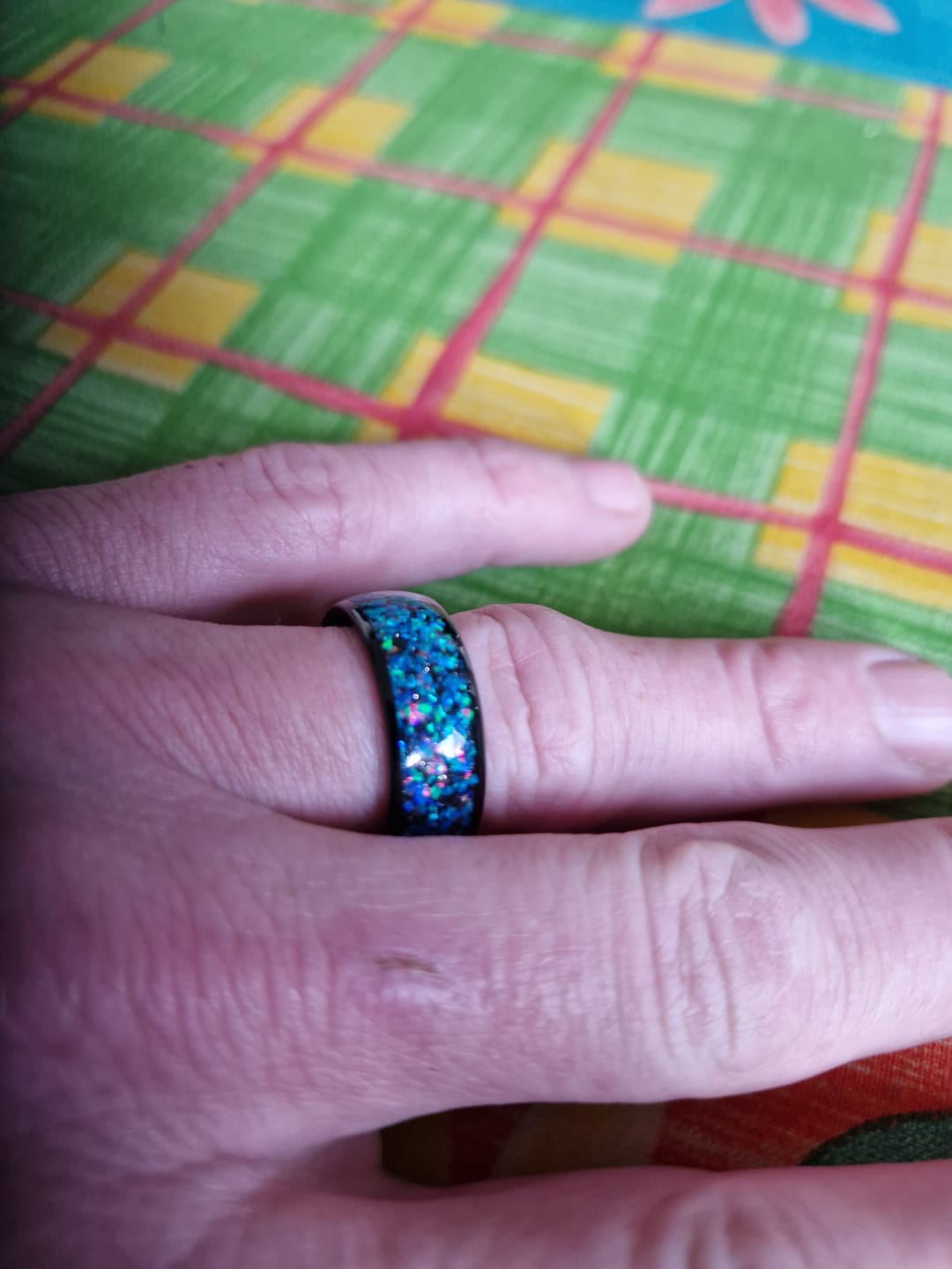 Customer photo review of Engrave Your Ring