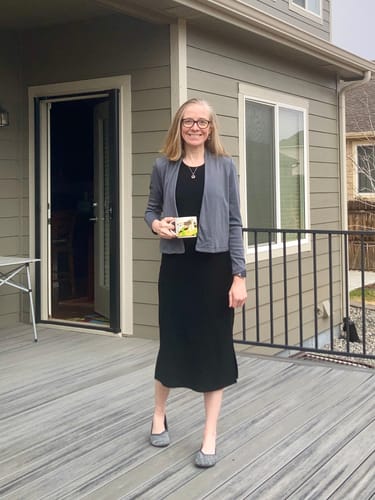 Customer photo review of Iris Ribbed Dress - Black