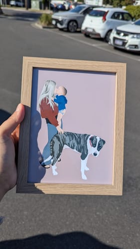 Customer photo review of Custom Hand-Drawn Illustration