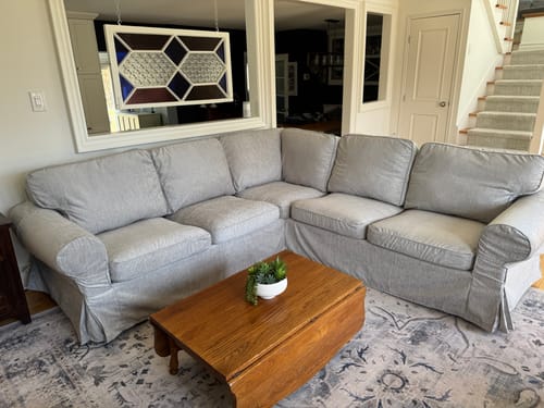 undefined review of Ektorp 2+2 Corner Sofa Cover, 4 Seat Sectional Sofa Cover image 1 out of 1