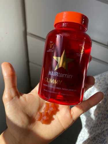Customer photo review of HAIRtamin Gummy Stars