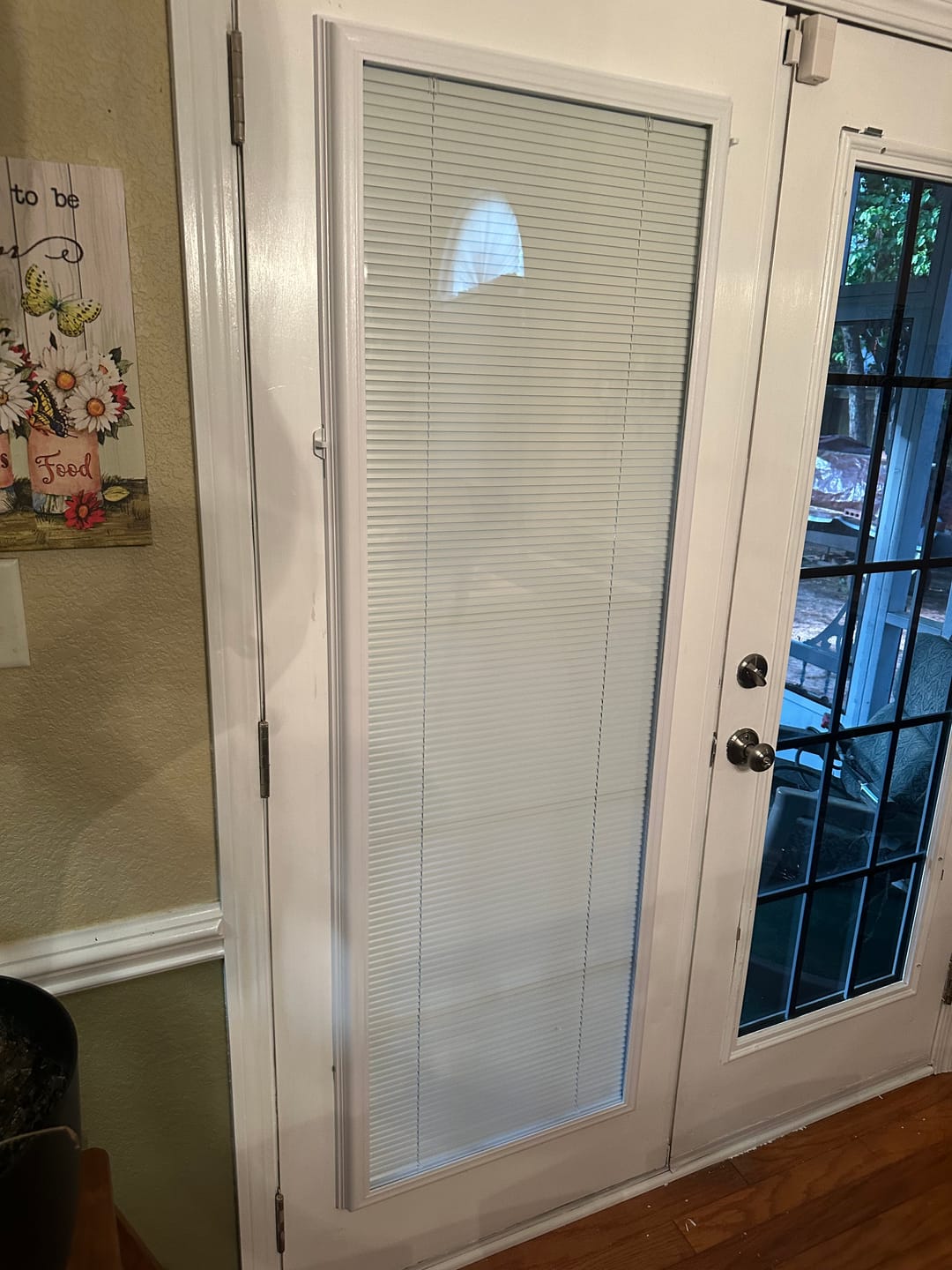Customer photo review of Add On Blinds Kit (installs on top of existing door glass)