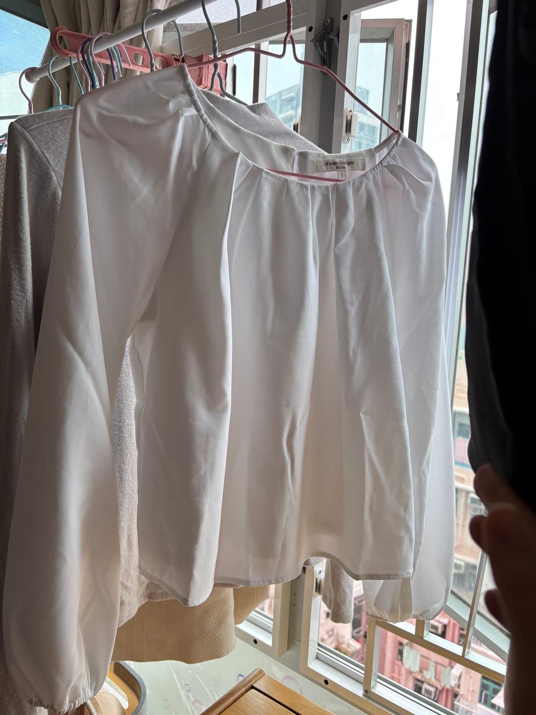 Customer photo review of Serafina Pleated Flowy Top
