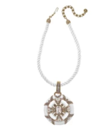 Customer photo review of HEIDI DAUS® "Newport Chic Grande" Crystal & Enamel Cord Enhancer Deco Necklace