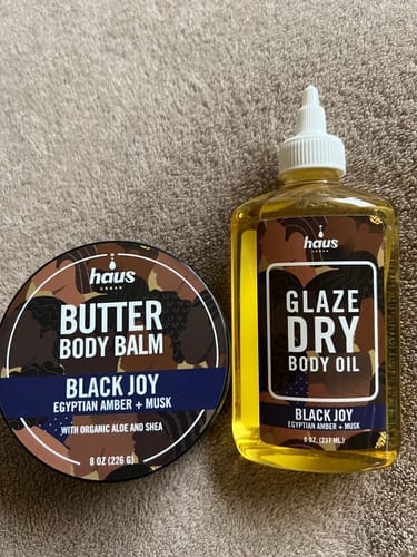 Customer photo review of BLACK JOY BUTTER BODY BALM | EGYPTIAN MUSK + TONKA