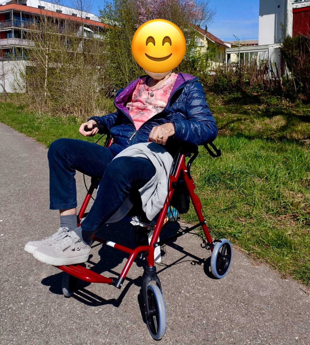 Customer photo review of Rollator mit Fussstütze und Korb - AT51018