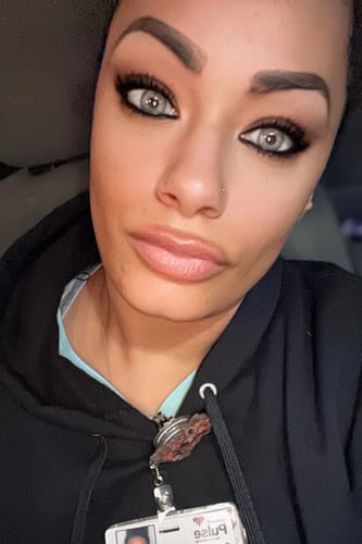 Customer photo review of Celeste Brown Colored Contact Lenses