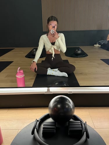 Customer photo review of The Wrap Top / Crème
