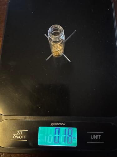 Customer photo review of Nugget Reserve 'MUSEUM SPECIMEN CHASE' - Gold Panning Paydirt Concentrate