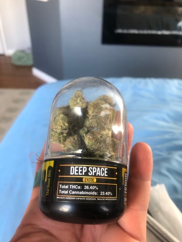 Customer photo review of Gold Spectrum THCA Flower (Exotic) - Deep Space