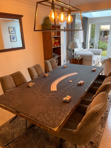 Customer photo review of Poker Mat Deluxe Black 220x100