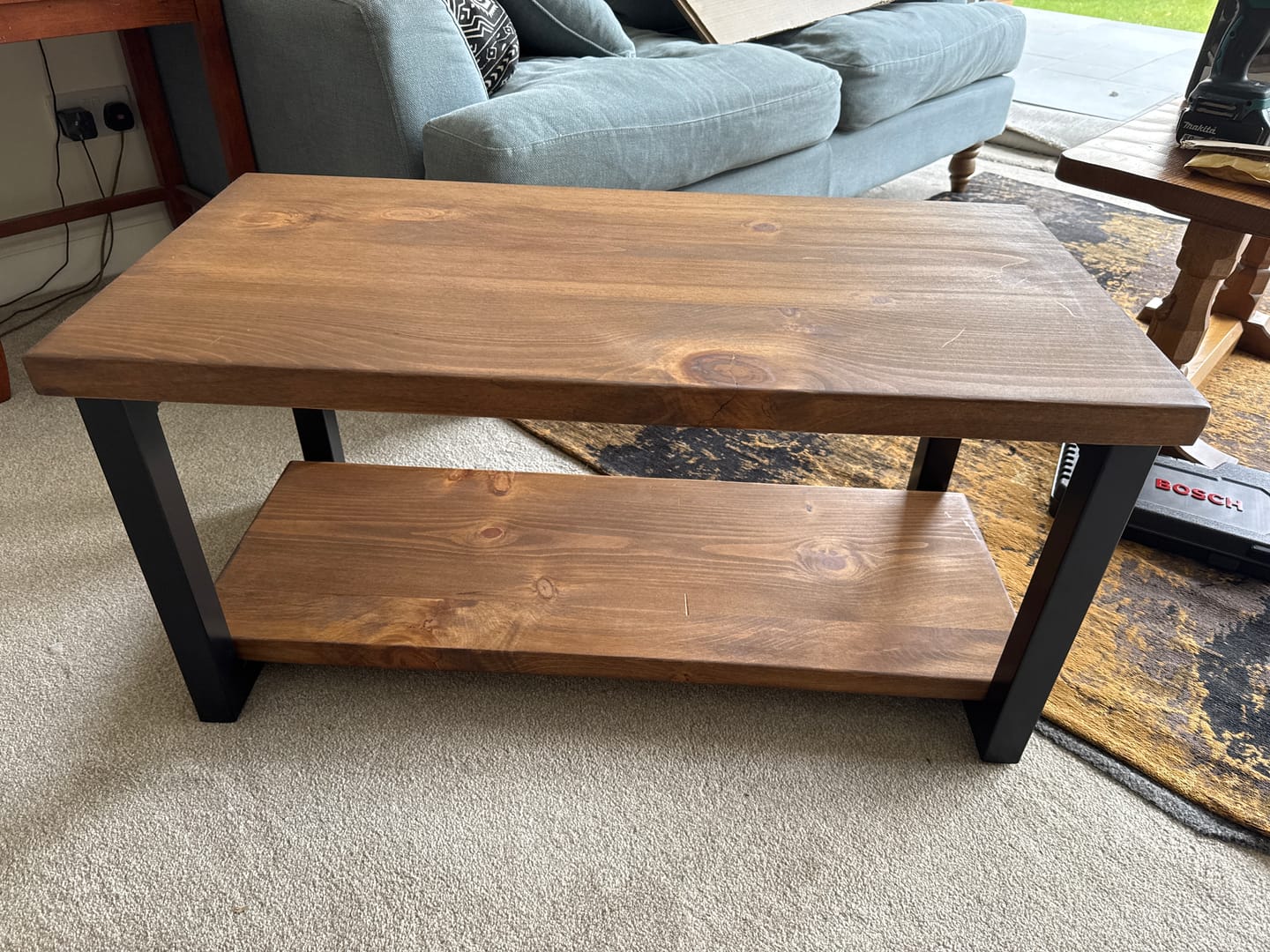 Customer photo review of Industrial style TV Stand | Media Unit