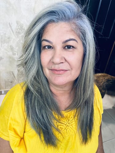 Customer photo review of DUO SMOKY MATIZ, CABELLO GRIS AHUMADO