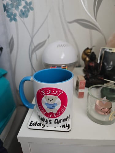 Customer photo review of Eddy’s Army Mug & Coaster