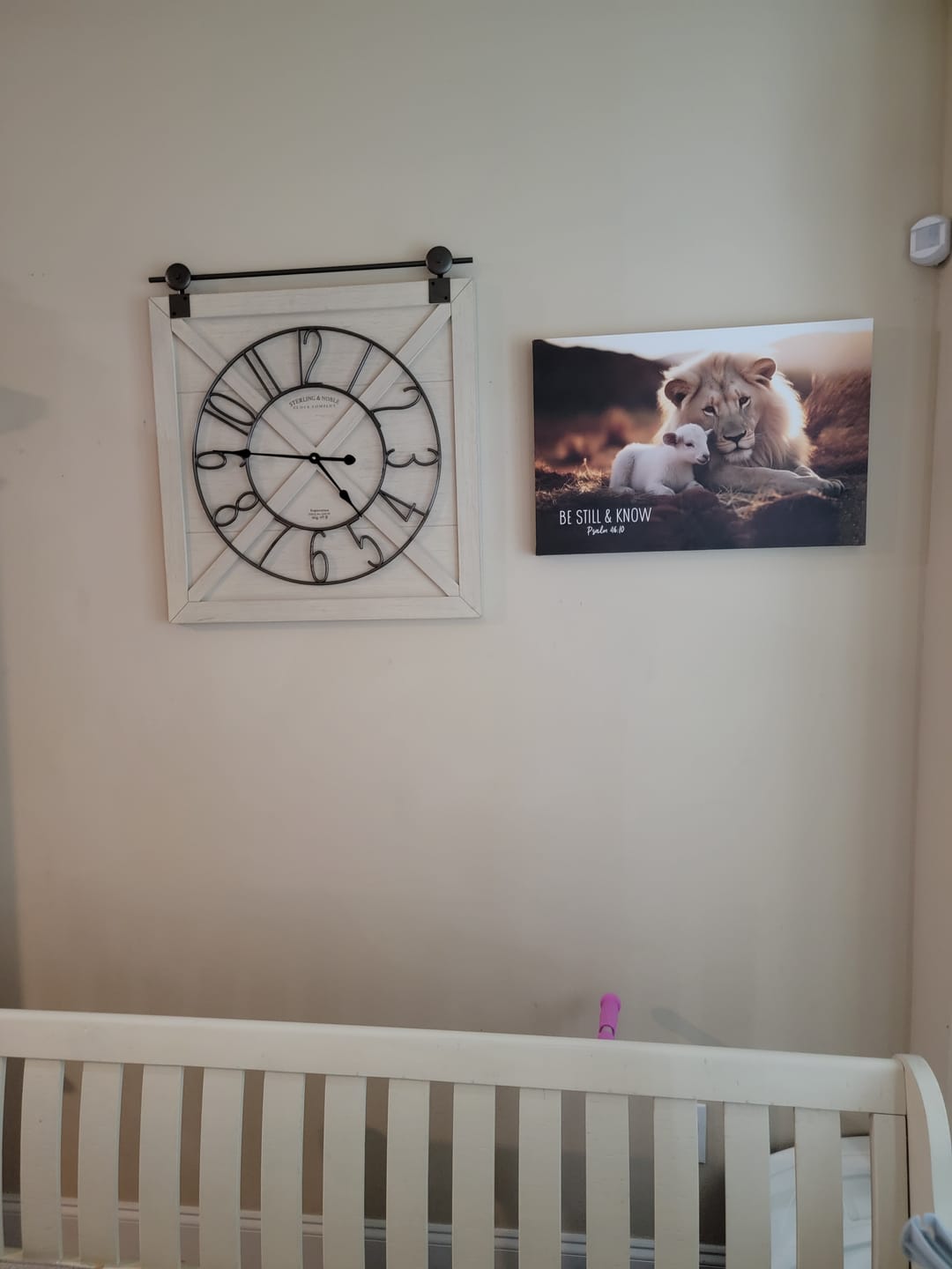 Customer photo review of Lion and Lamb, Be Still and Know Psalm 46:10, Wall Art Canvas Print