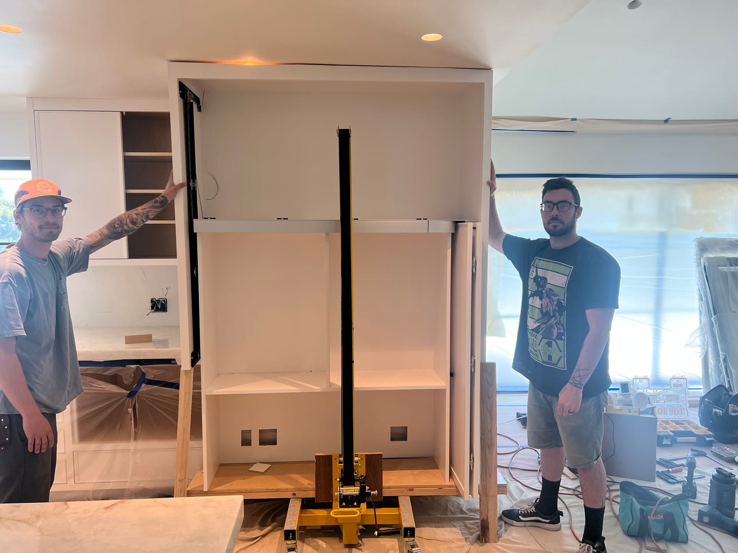 Customer photo review of CABINETIZER® CABINET LIFT MODEL 72  300 LBS 6'