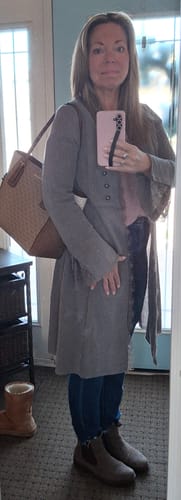 Customer photo review of Vocal Macy Cardigan (Stone)