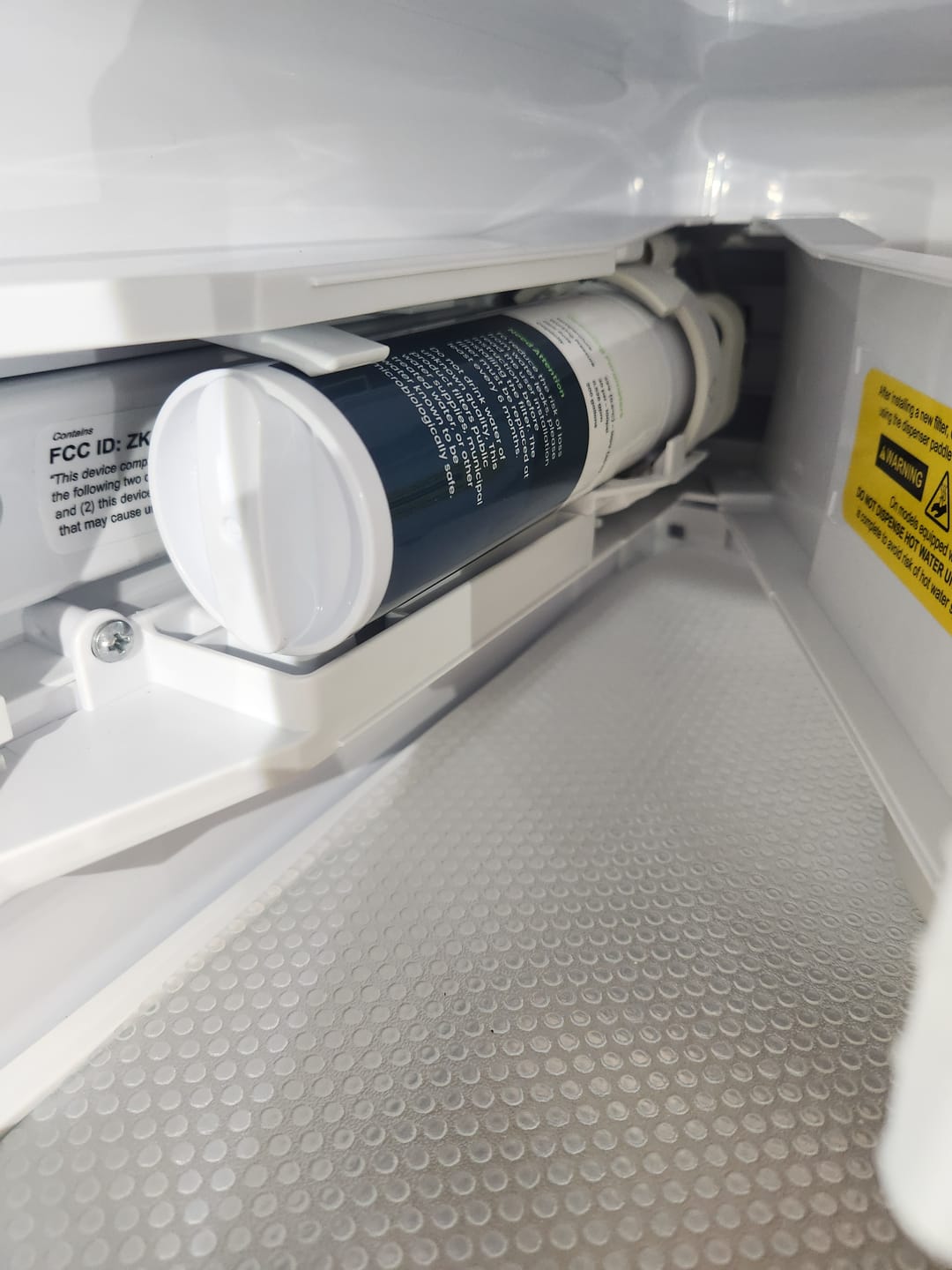 Customer photo review of Glacierfresh XWFE Water Filter Compatible with GE Refrigerator(with chip)