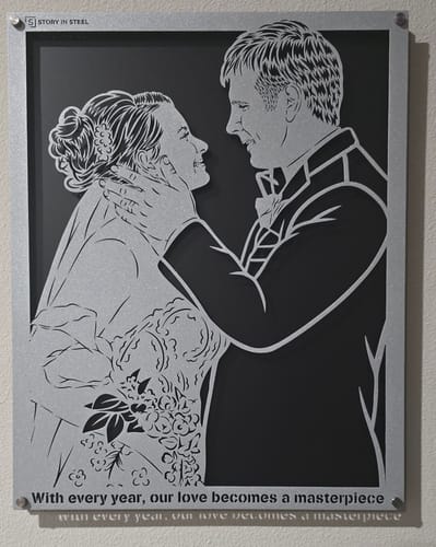 Customer photo review of Custom Metal Portrait
