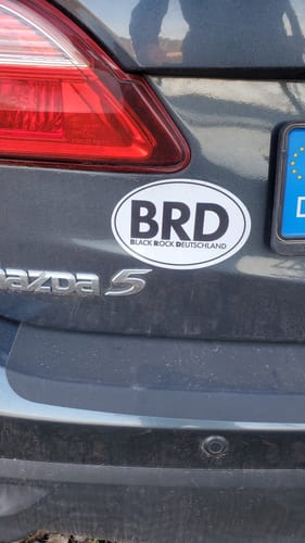 Customer photo review of STICKER / AUFKLEBER • BRD - BLACK ROCK DEUTSCHLAND (10 STK.)