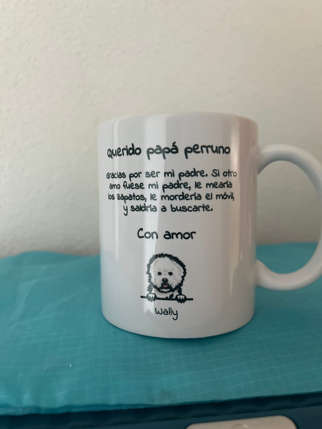 Customer photo review of Querido papá perruno - Taza personalizada