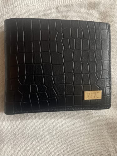 Customer photo review of Zeve Bifold Wallet with Card Holder - Black Croco Leather