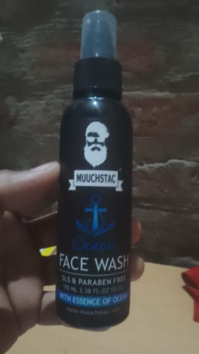 Customer photo review of Muuchstac Ocean Face Wash for Men | Fight Acne & Pimples, Brighten Skin, Clears Dirt, Oil Control, Refreshing Feel - Multi-Action Formula | 100 ml