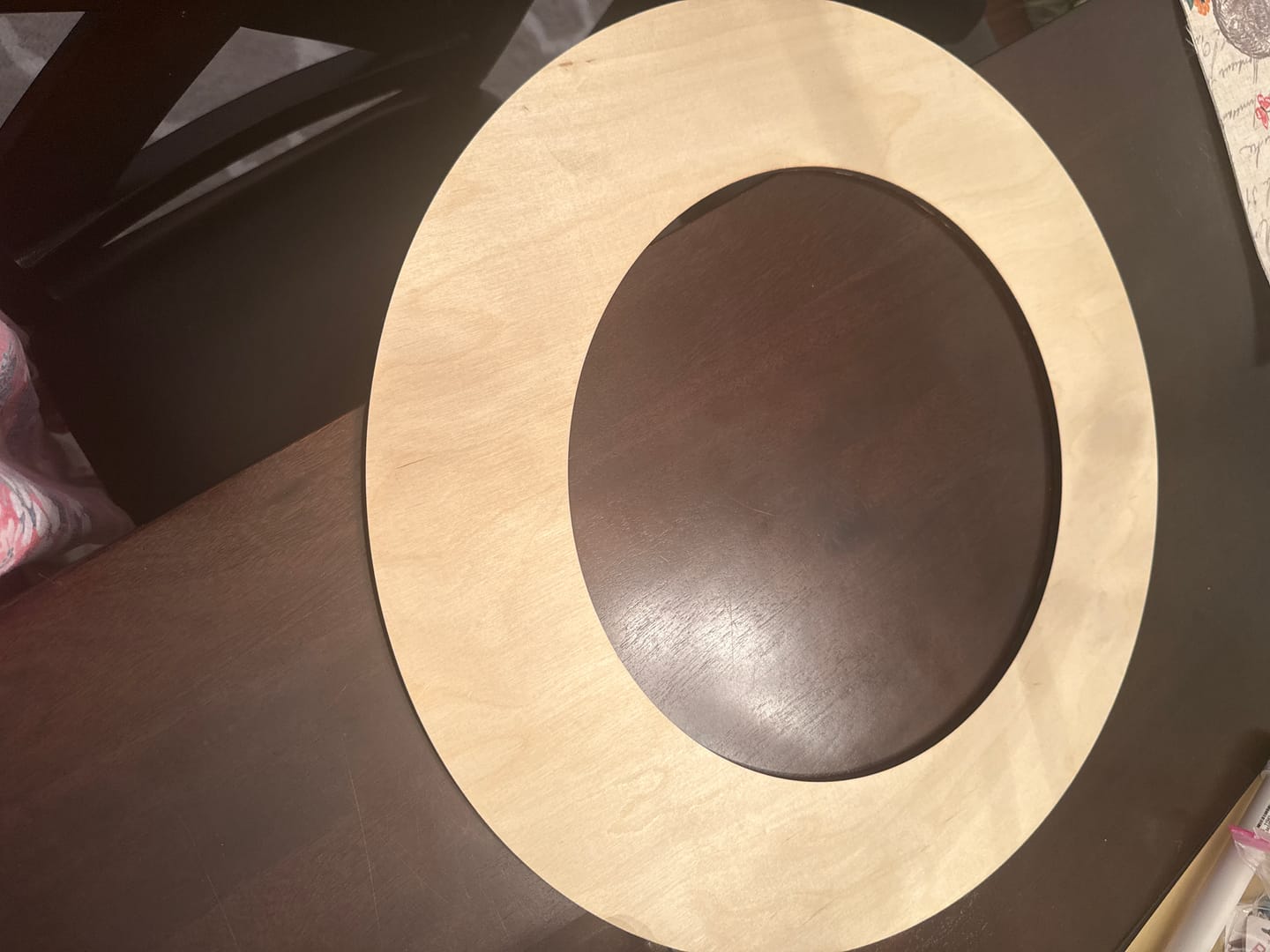 Customer photo review of Unfinished Wood Wreath Blank Shape | Craft Cutout | up to 46" DIY