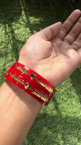 Customer photo review of Anmol Bandhan Gold Bangles –  Love & Togetherness crafted in Gold