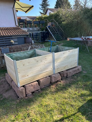 Customer photo review of 2m² Hochbeet ErnteMAXX in Rechteckform erhältlich in 3 Höhen