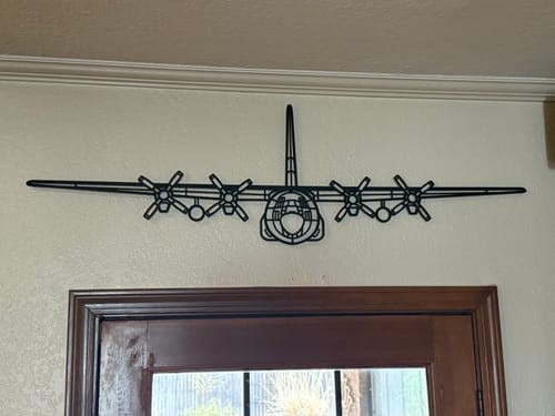 Customer photo review of C-130H Hercules Front Silhouette Metal Wall Art