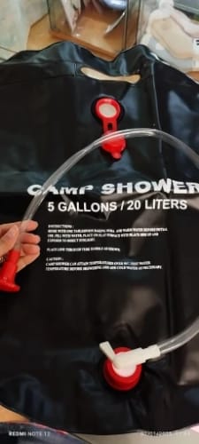 Customer photo review of Portable 20L Camping Shower Bag