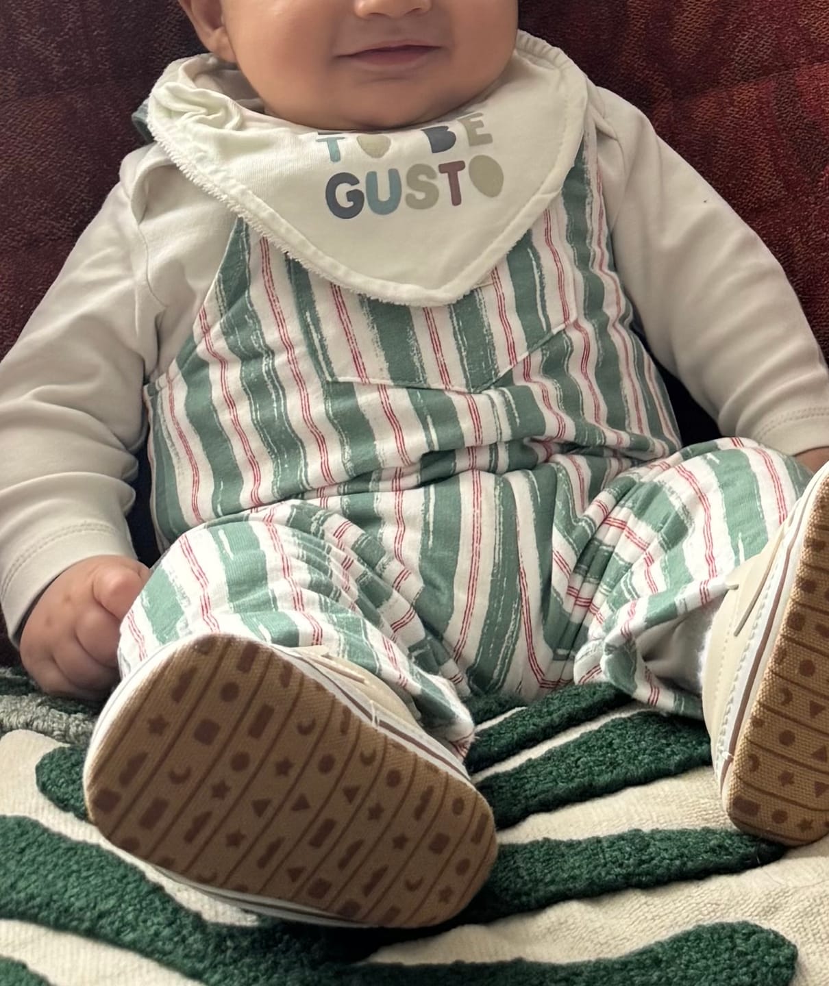 Customer photo review of Organik Pamuk 3'lü Sıvı Geçirmez Born To Be Gusto Bandana Önlük Seti