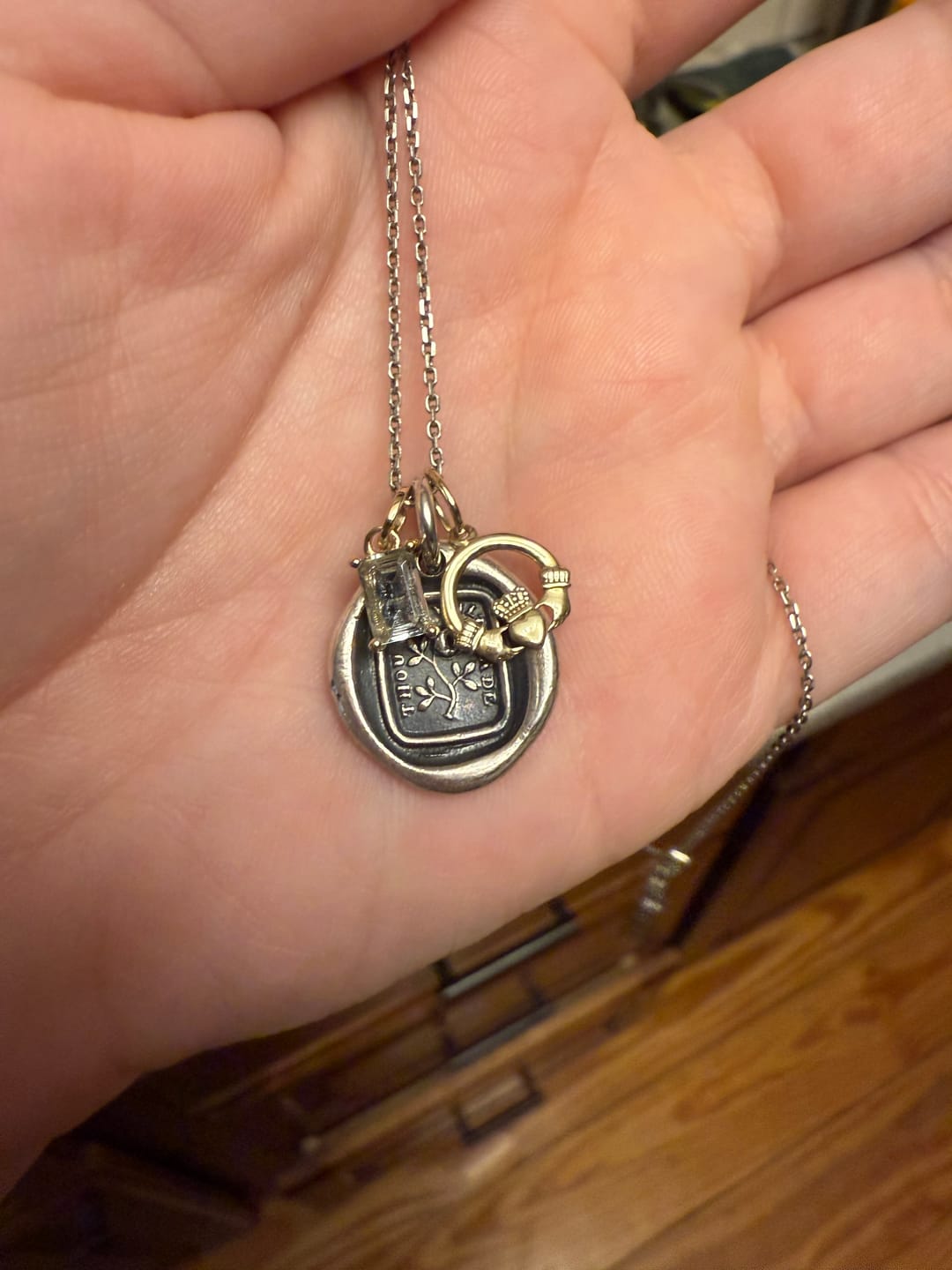 Customer photo review of 14k Gold Birthstone Charm