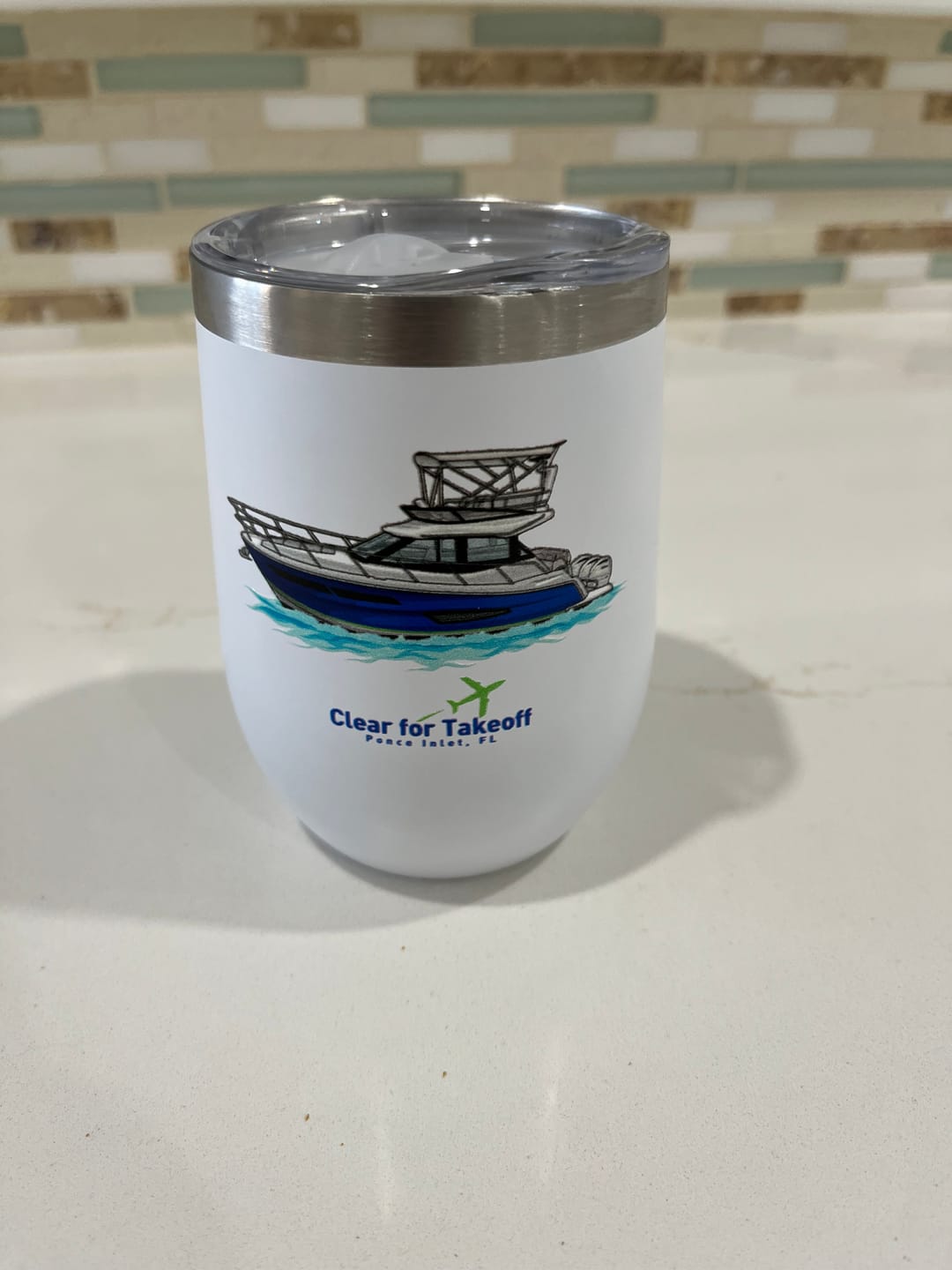 Customer photo review of Custom Wine Tumblers
