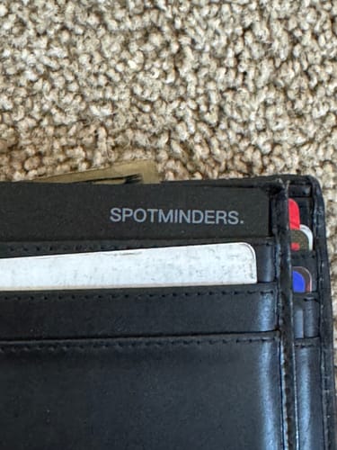 Customer photo review of SPOTMINDERS. Tracking card