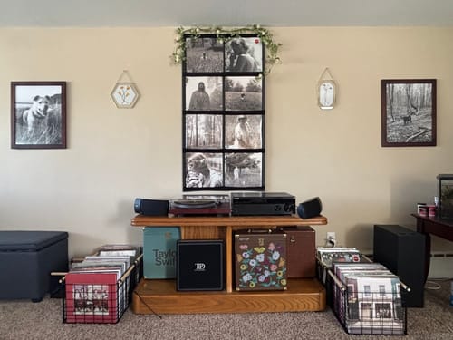 Customer photo review of 12" Vinyl Record Display Frame - LP Wall Storage