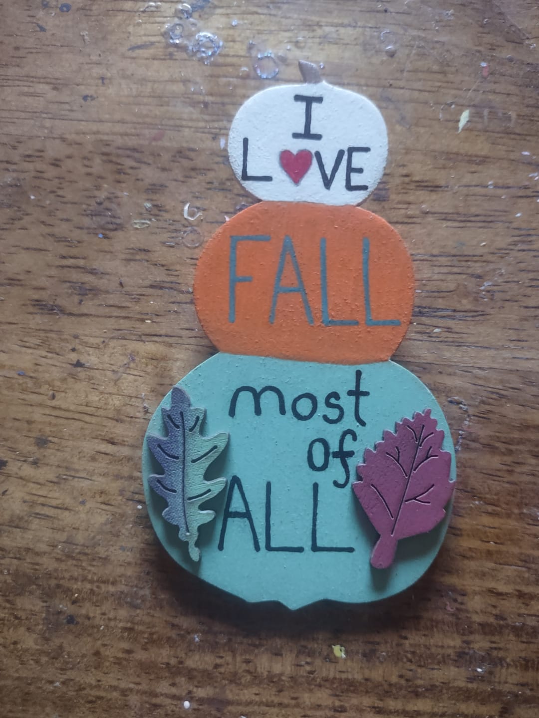 Customer photo review of Unfinished Wood Pumpkin Stack Shape - Craft - up to 46"