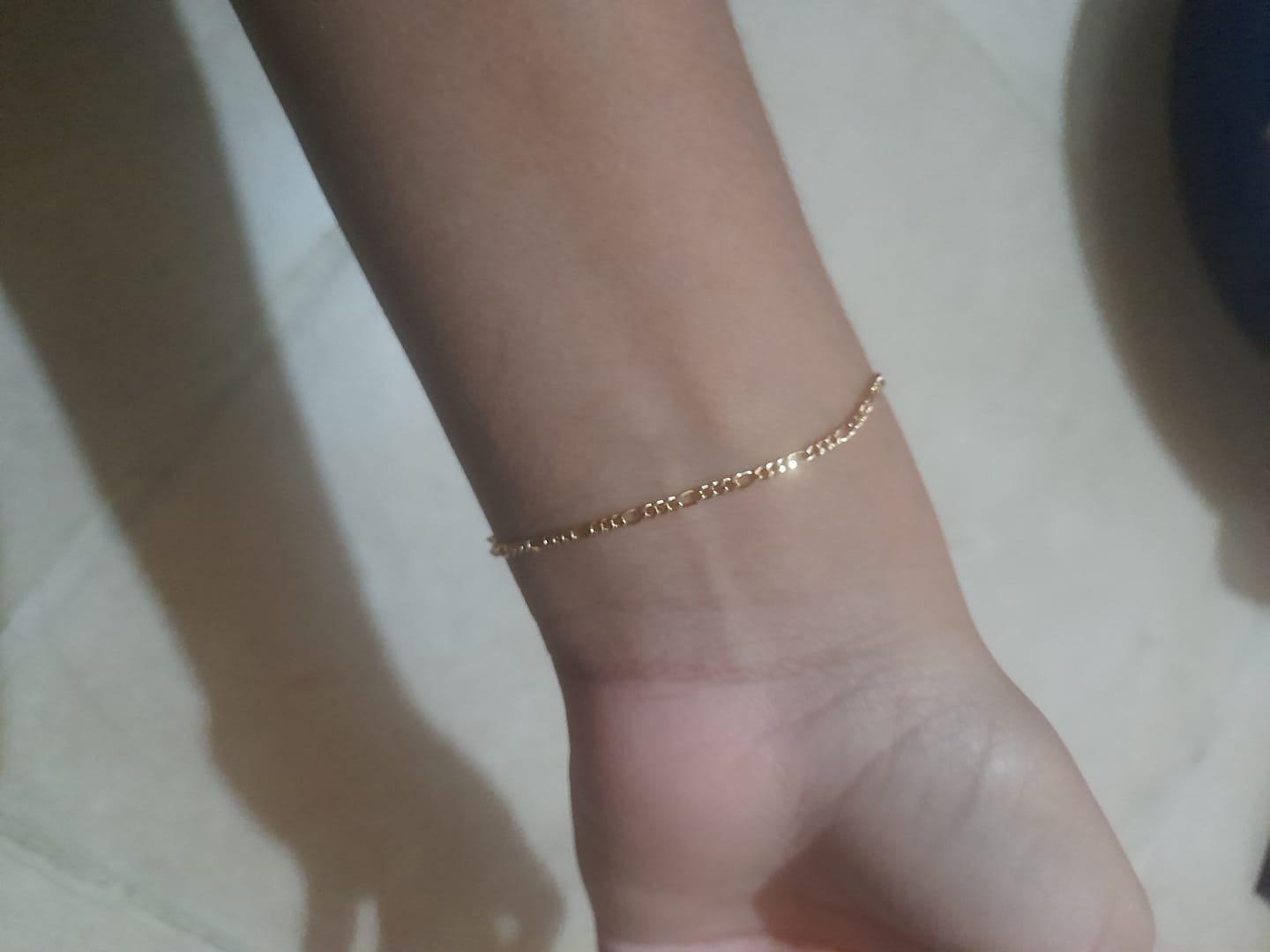 Customer photo review of Pulseras Figaro en Oro laminado 18k Para Pareja