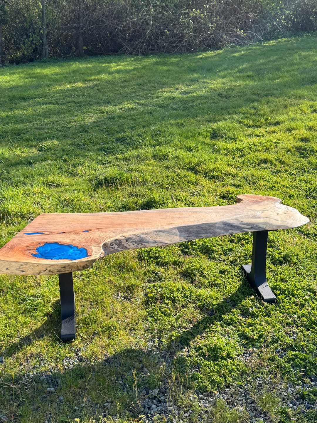 Customer photo review of Bench Legs 102 Wineglass 16H Metal Outdoor Furniture