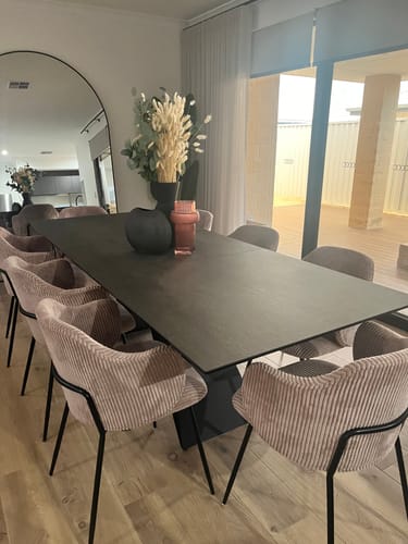 Customer photo review of Luna 180-240cm Extendable Dining Table in Shadow Grey