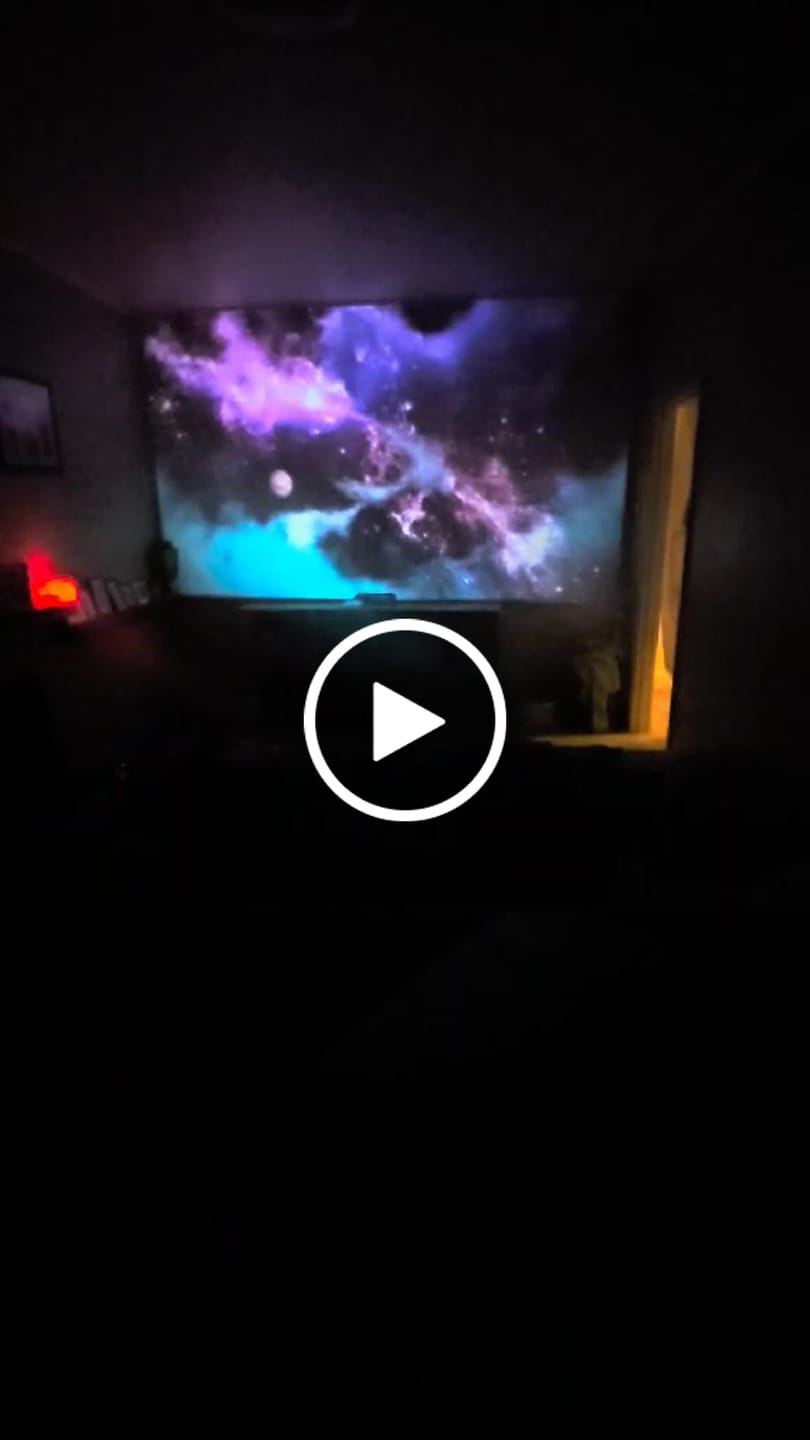 Customer video review of MovieHub™ Ultra HD Projector + FREE Projector Screen