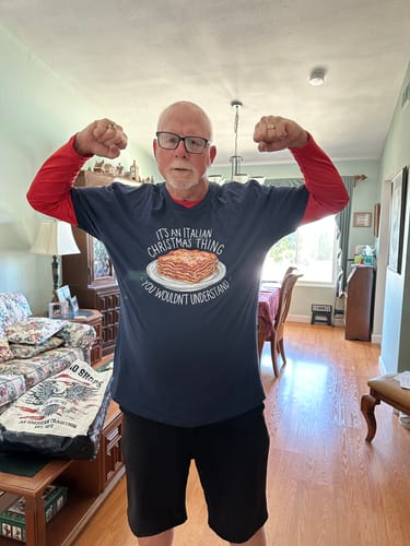 Customer photo review of It's an Italian Christmas Thing T-shirt